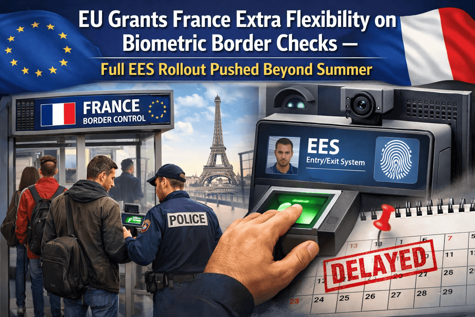 EU Grants France Extra Flexibility on Biometric Border Checks — Full EES Rollout Pushed Beyond Summer