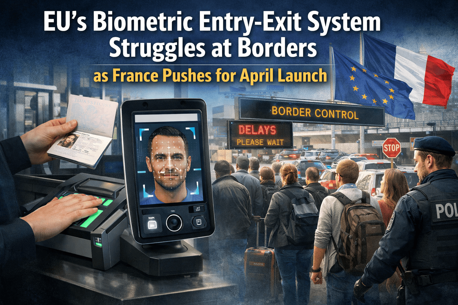 EU’s Biometric Entry-Exit System Struggles at Borders as France Pushes for April Launch